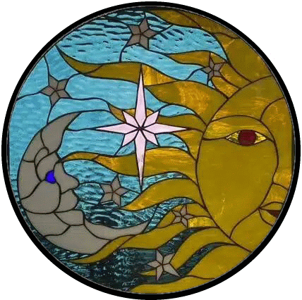 Stained glass panel 5982